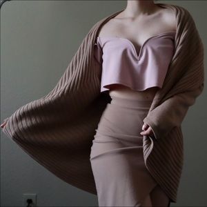 camel colored cardigan